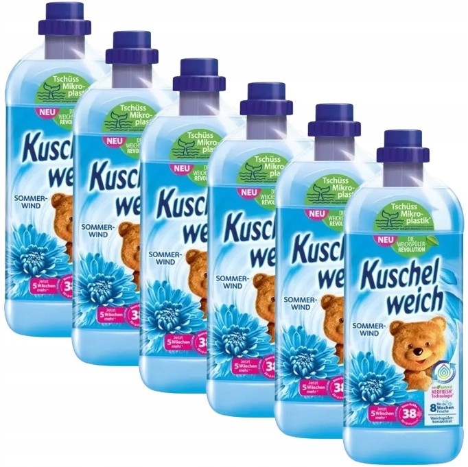 

6x Kuschelweich Sommerwind płyn do płukania 1L