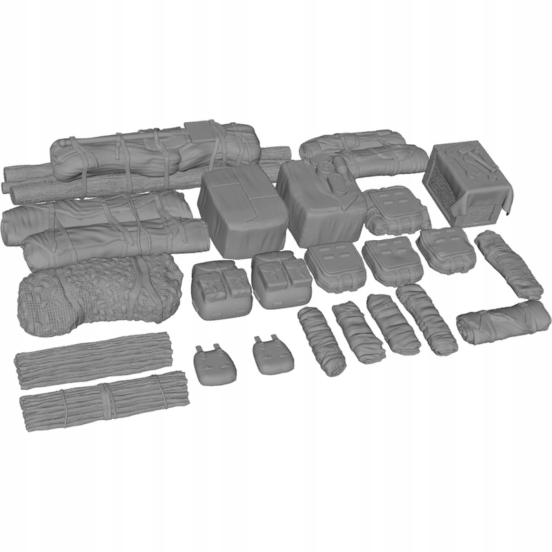 Figurka Zestaw Dodatków Set Model 3d Skala 1:48