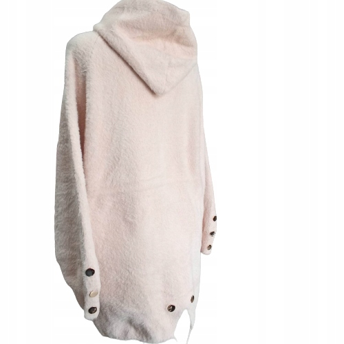 ALPAKA CIEPŁY PŁASZCZ Z KAPTUREM NARZUTKA PRZEJŚCIOWA WEŁNA Kolekcja 2023