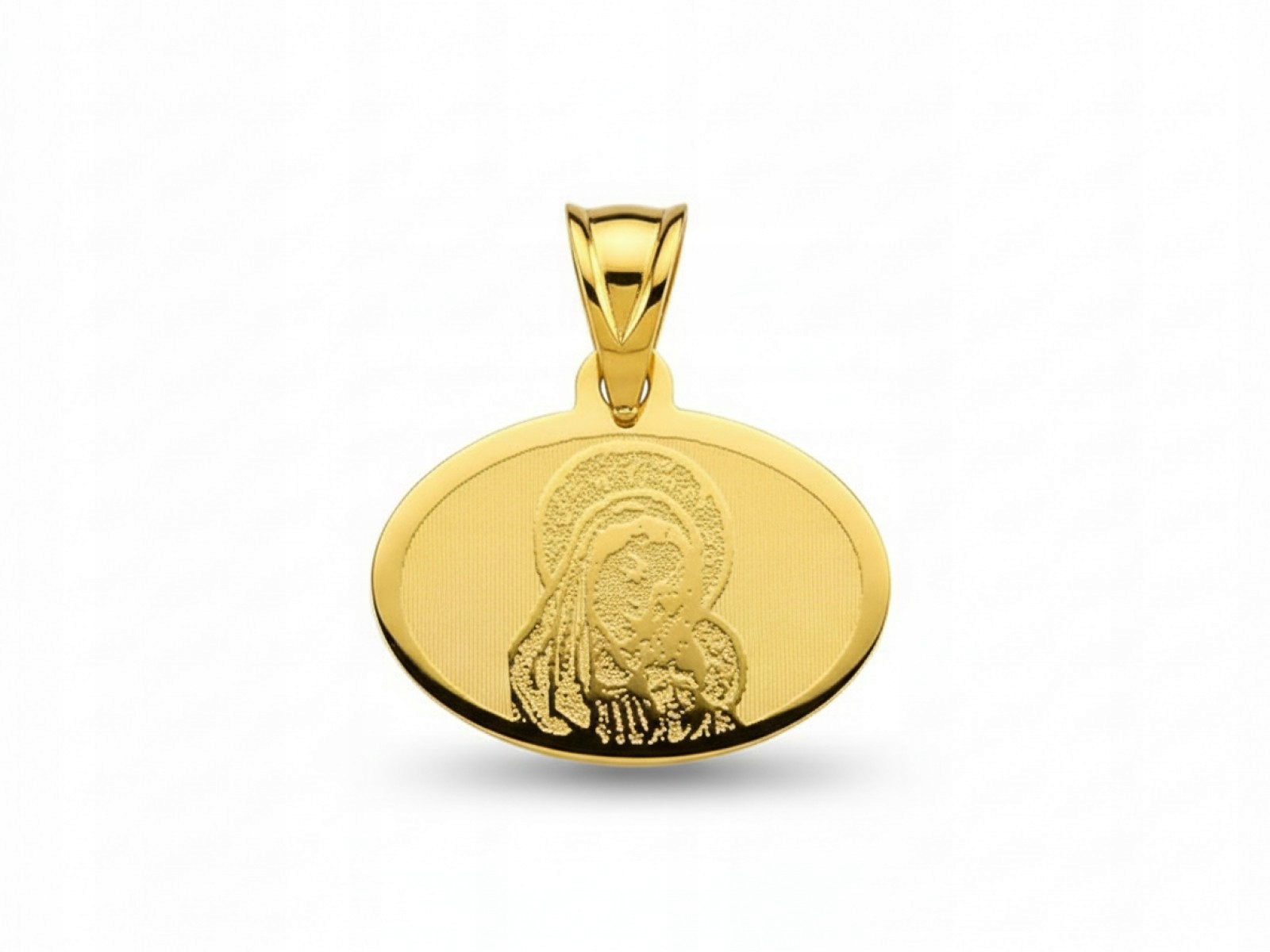 Zlatý medailonek 585 Oválné úrovně s podobiznou Matky Božské Čenstochovské