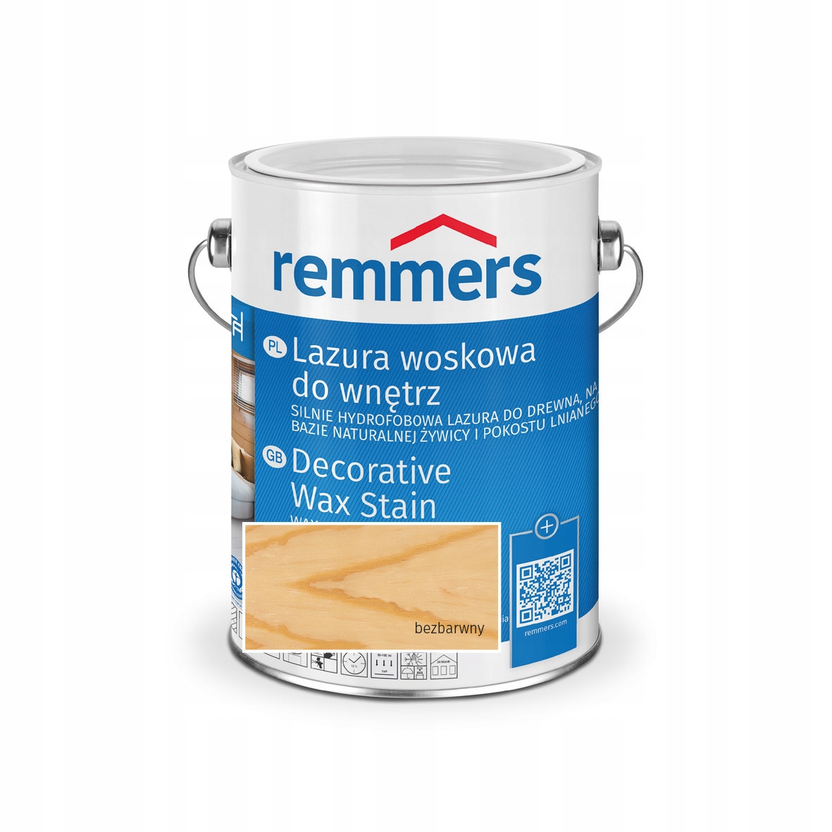 

Remmers Lazura woskowa do wnętrz Bezbarwny 2,5L