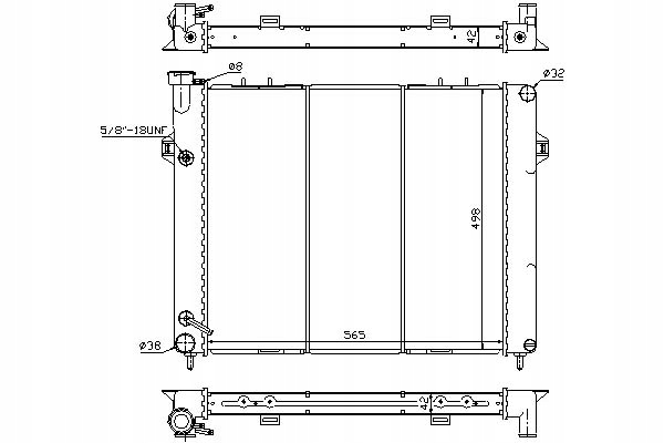 CHŁODNICA SILNIKA JEEP GRAND CHEROKEE I 4.0 09.91- Producent części Nissens