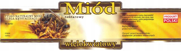 

Etykiety Samoprzylepne 100 szt Miód Wielokwiatowy
