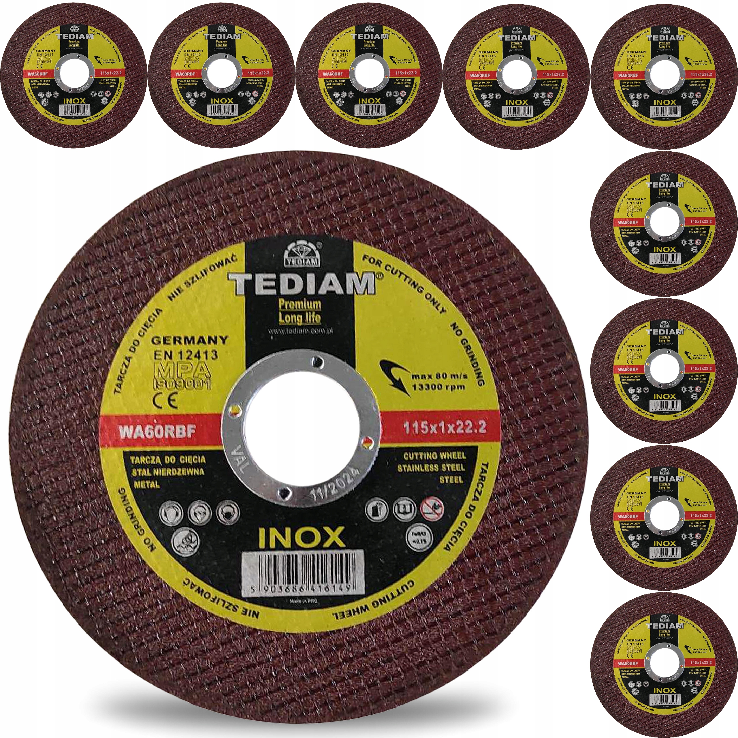 

Tarcza Do Cięcia Inox 115 x 1 Tediam Long Life