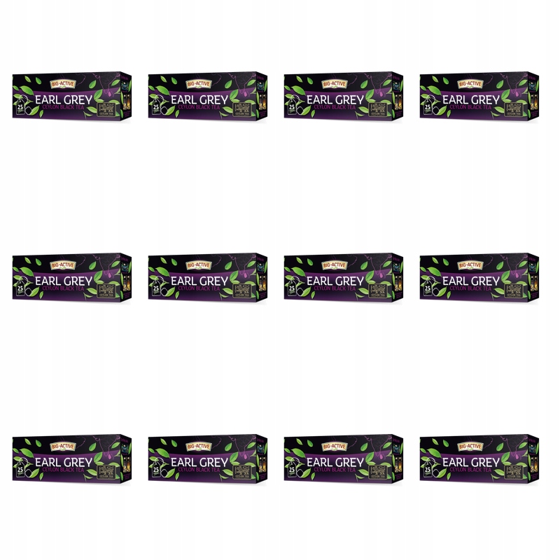 Čaj Big-Active Earl Grey Pure Ceylon 25 sáčků X12