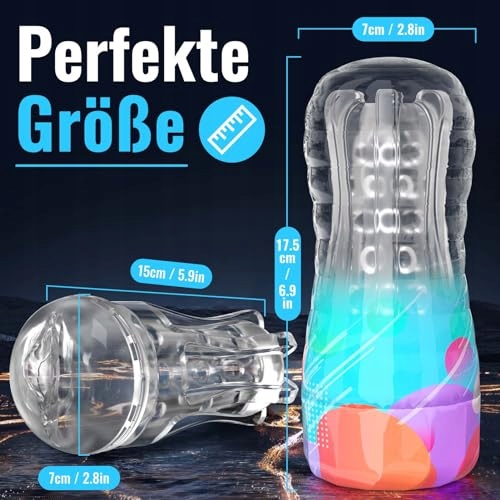 TRANSPARENT MASTURBATOR KUBEK DLA MĘŻCZYZN REALISTYCZNA KIESZONKOWA POCHWA — miniatura 7