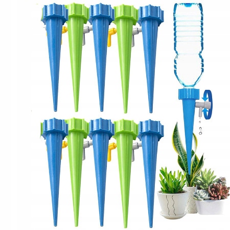 NAWADNIACZ DO KWIATÓW ROŚLIN 10 sztuk DOZOWNIK DO BUTELKI DONICZKI DOMOWY