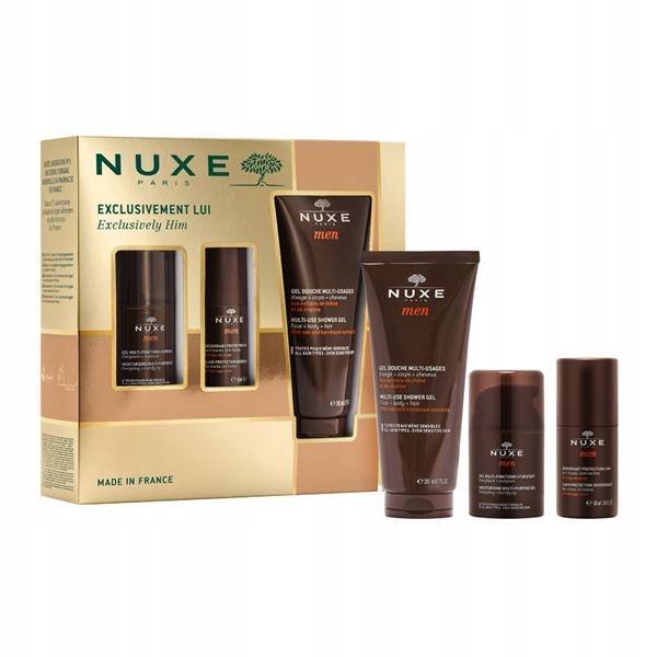 Nuxe Men Zestaw: żel do twarzy 50 ml+dezodorant 50ml+żel pod prysznic 200ml