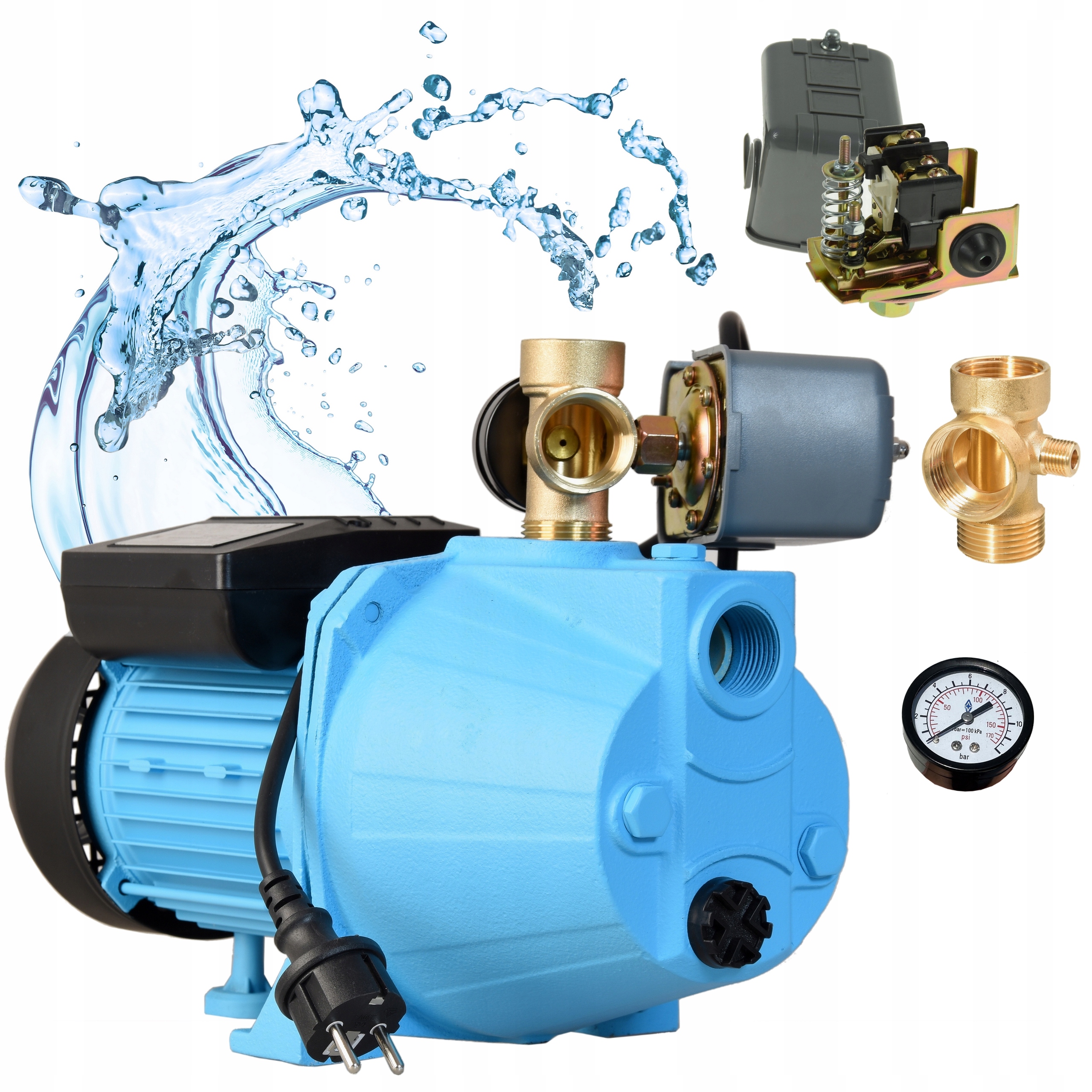 Hydroforová Pumpa 1100 W na vodu Jet Povrchová 3600 l/h S Príslušenstvom