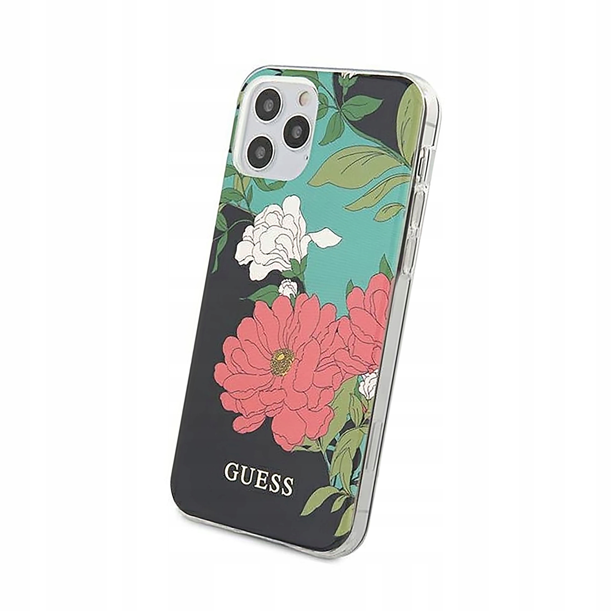 Etui Guess N.1 Flower Collection do iPhone 12 Pro Max czarne