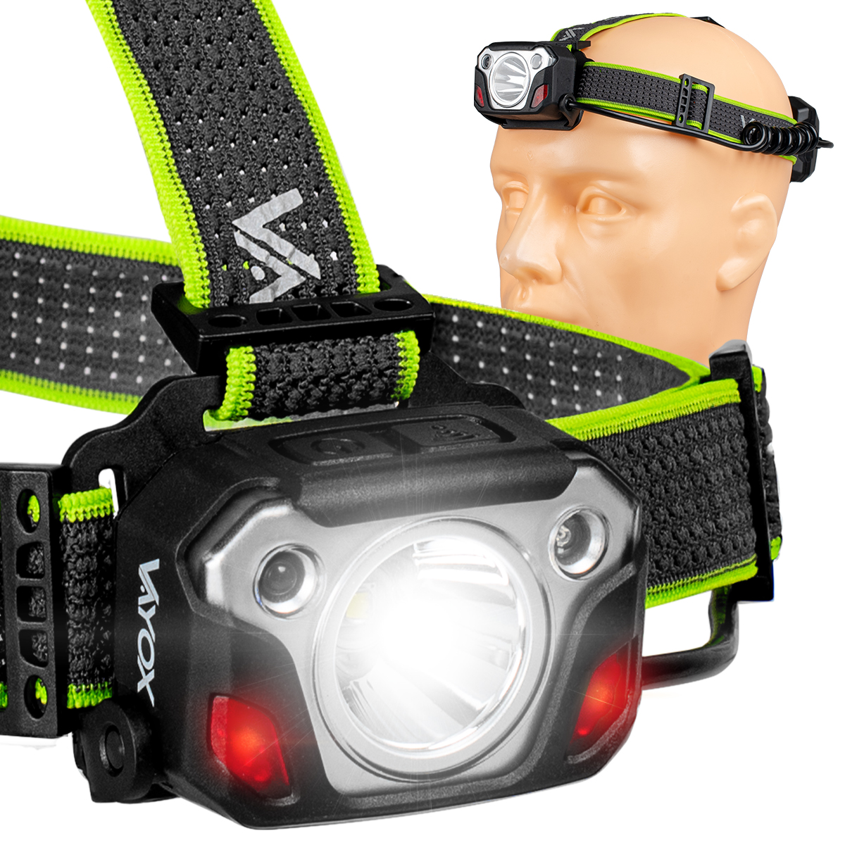 Latarka Czołowa Czołówka Led Akumulatorowa Usb-c Mocna 1200lm Pro Vayox