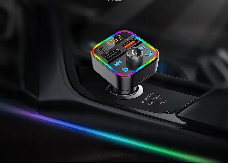 PREMIUM MarkoWy TRANSMITER FM BLUETOOTH SZYBKA ŁADOWARKA QC USB PD MP079 Waga produktu z opakowaniem jednostkowym 0.35 kg