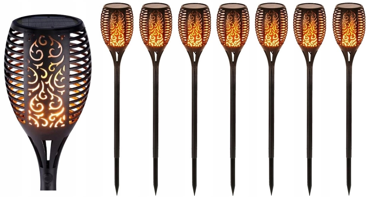 

8x Lampa solarna Led pochodnia efekt Ogień Płomień