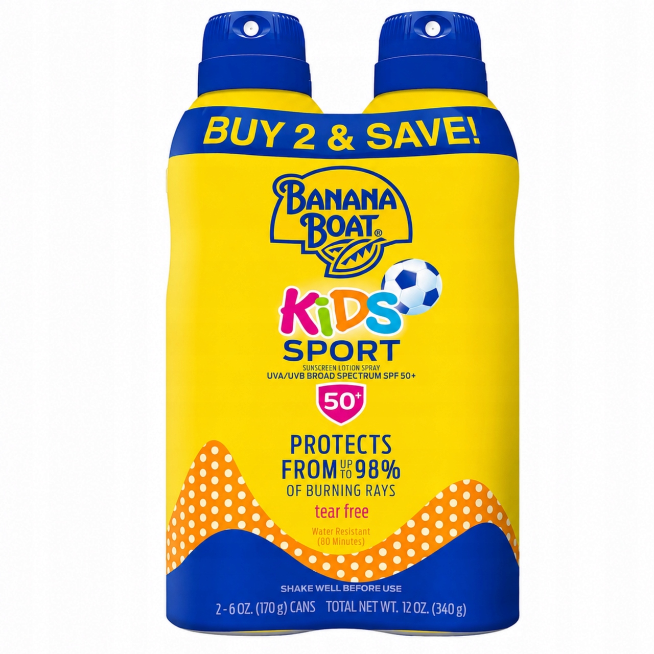 Spray do opalania Zestaw 2x dla dzieci Banana Boat Kids Sport Spf 50