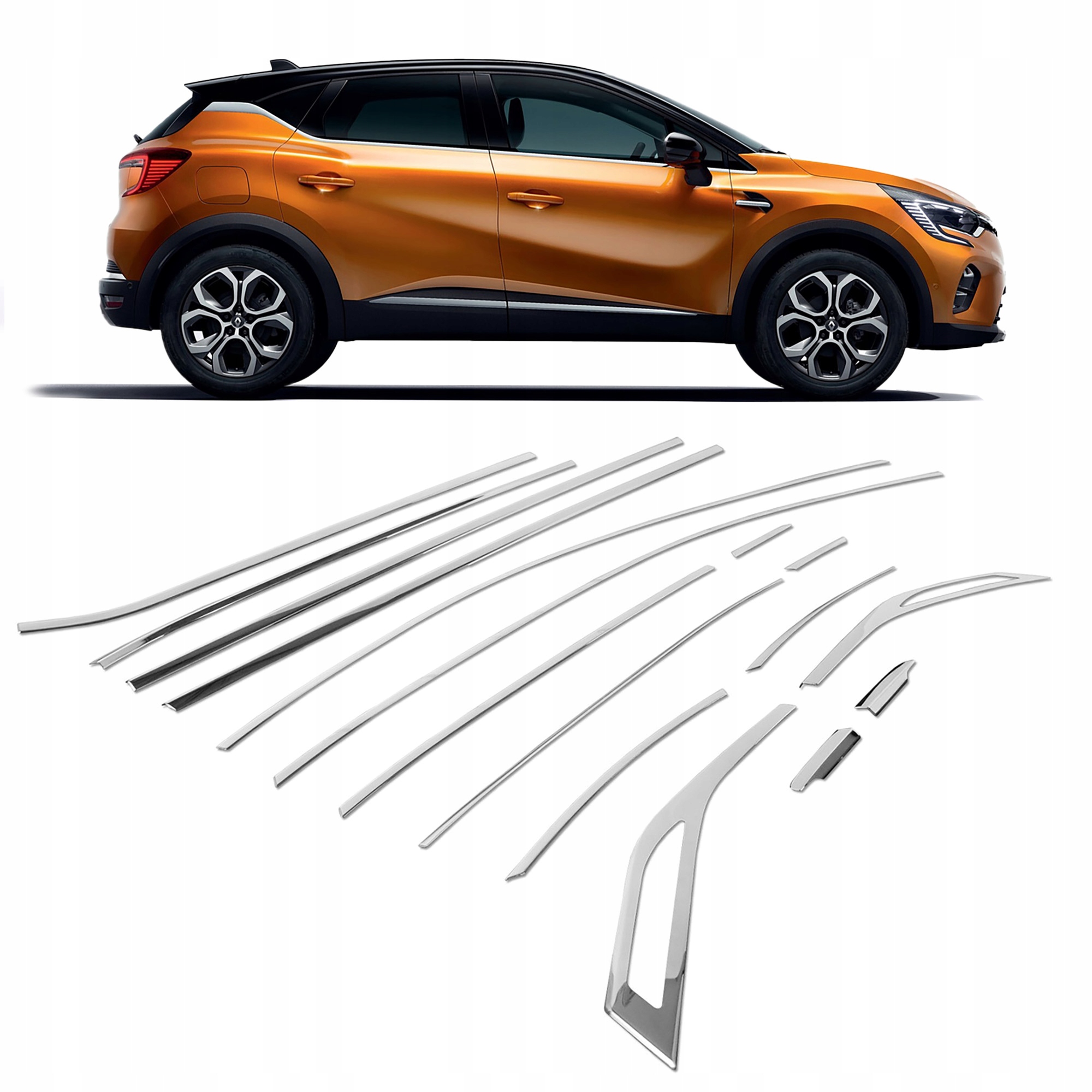 Okenné lišty okolo bočných skiel pre Mitsubishi Asx 2023 oceľ