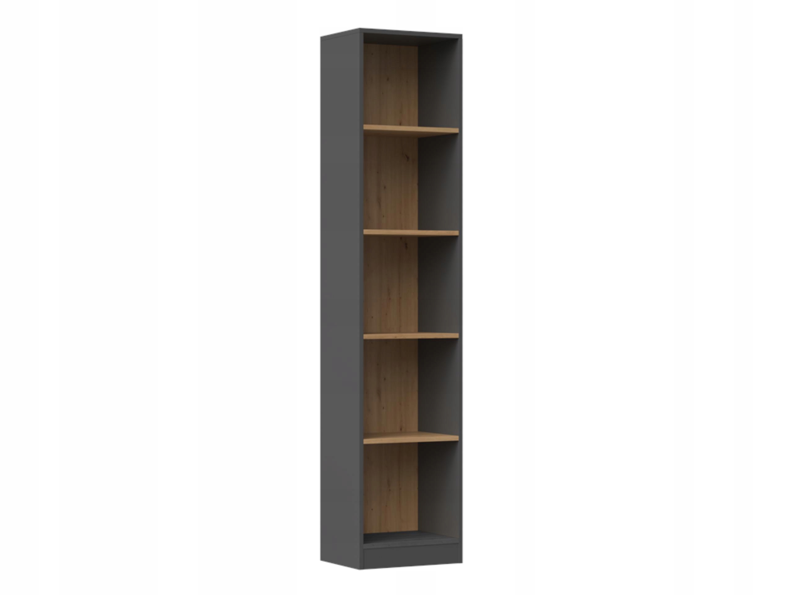 Regał Onyx R40 Antracyt Artisan Nowoczesny do Biura, Salonu lub Sypialni