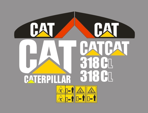 Naklejki oklejenie CAT / CATERPILLAR 318CL