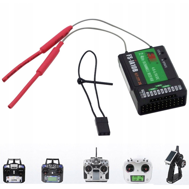 Přijímač FlySky 2,4GHZ FS-iA10B 10CH Rc jakoar