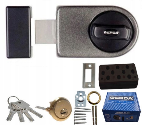 Povrchový Zámek Pro Dveře Brány Gerda Zn 200 T50/60 S Vložkou Grafit