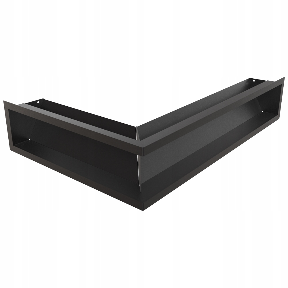 Krbová ventilačná mriežka Luft rohová pravá 40x60x12 čierna Slim