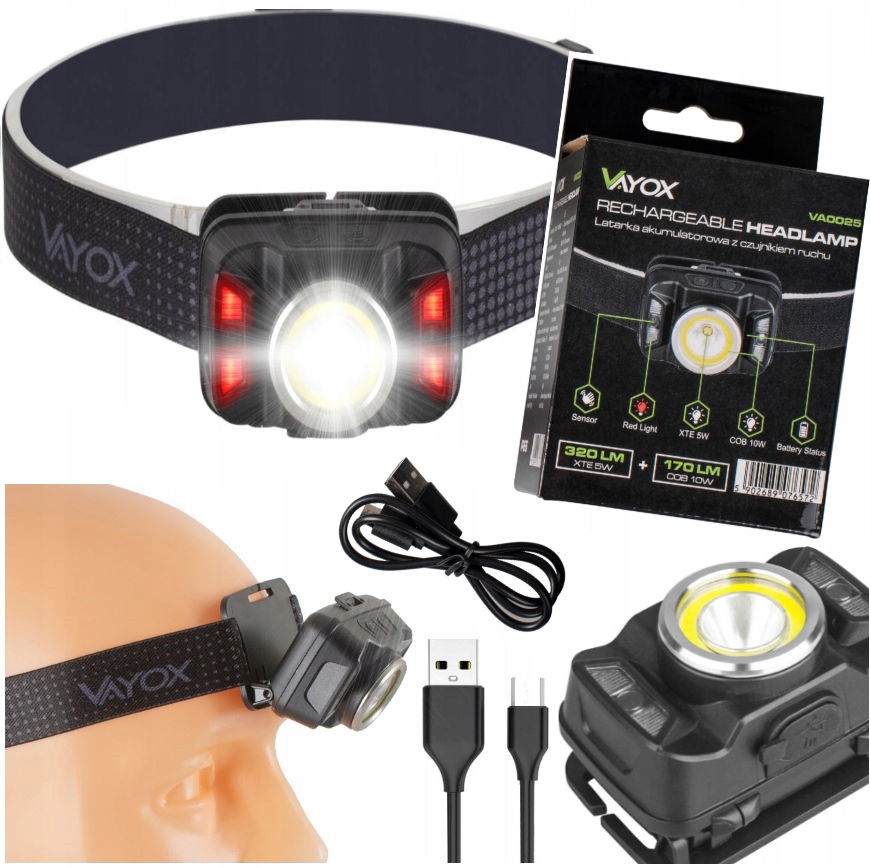 СВІТЛОДІОДНИЙ НАЛОБНИЙ ЛІХТАР ПЕРЕЗАРЯДЖАЄТЬСЯ ВОДОНЕПРОНИКНИЙ PROF