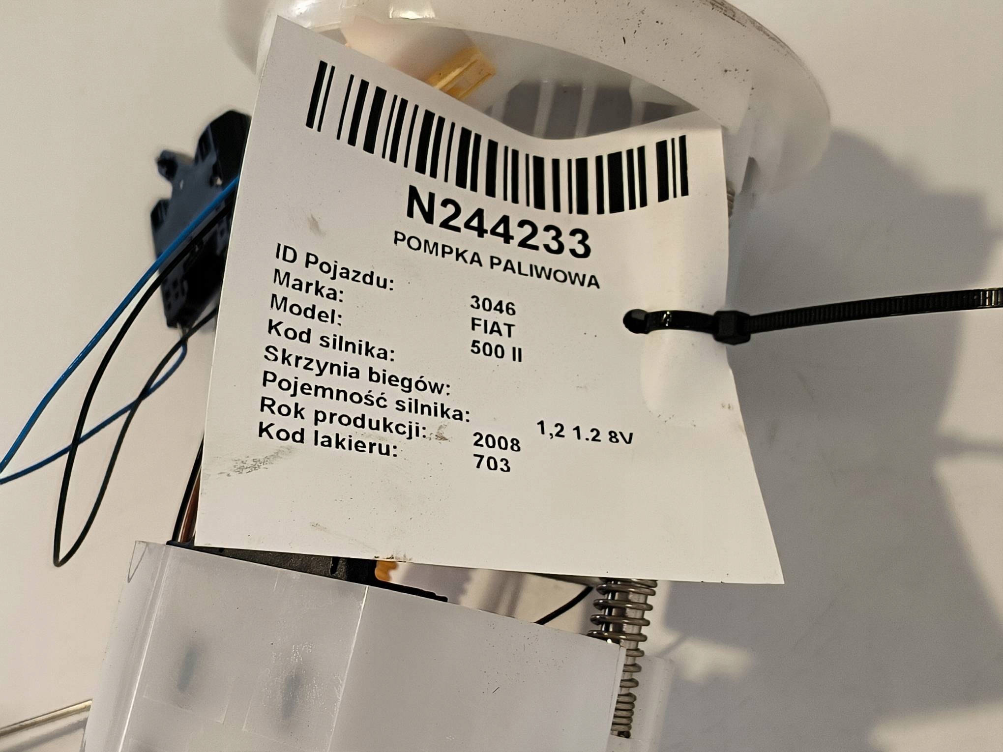 pump fuel FIAT 500 II