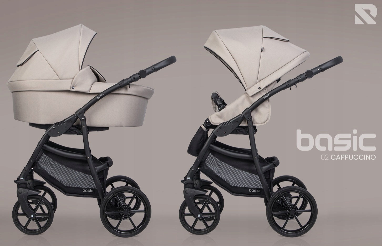RIKO BASIC Wózek głęboko-spacerowy 2w1 - CAPPUCCIN Marka RIKO