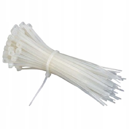 OPASKI ZACISKOWE KABLOWE 450x5 mm 100 SZT BIAŁE