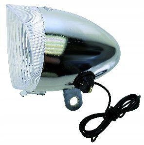 Lampka rowerowa przednia Old Style 6V 2,4W na dynamo, chromowana