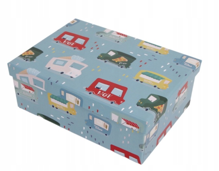 Pudełko ozdobne SAMOCHODY SAMOCHODZIKI dla dziecka twarde