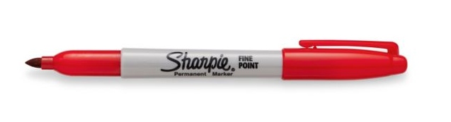 

Marker permanentny Sharpie Fine czerwony okr.