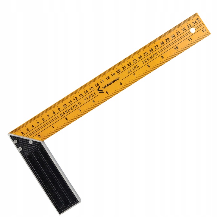 

Kątownik budowlany stolarski podziałka 350mm Alu