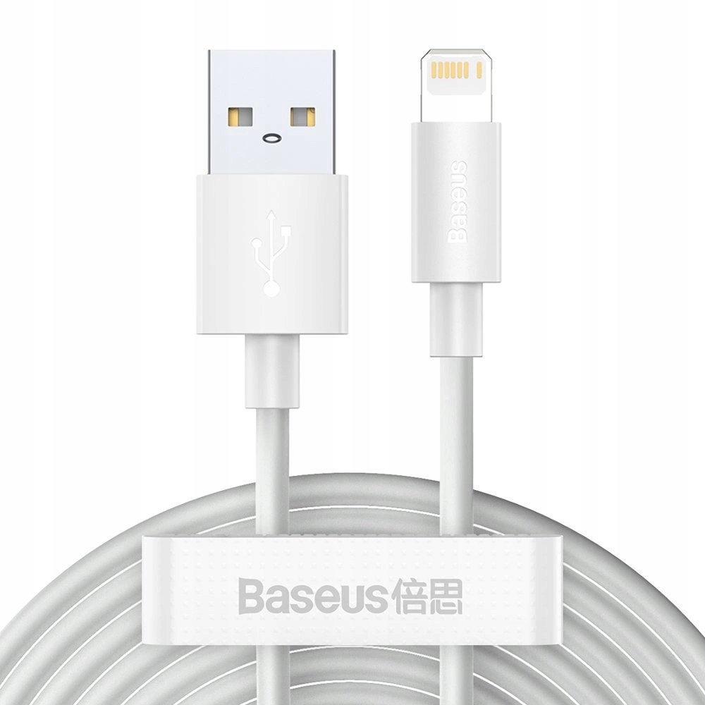 Baseus 2x kabel Usb Lightning szybkie ładowanie Power Delivery 1,5 m biał