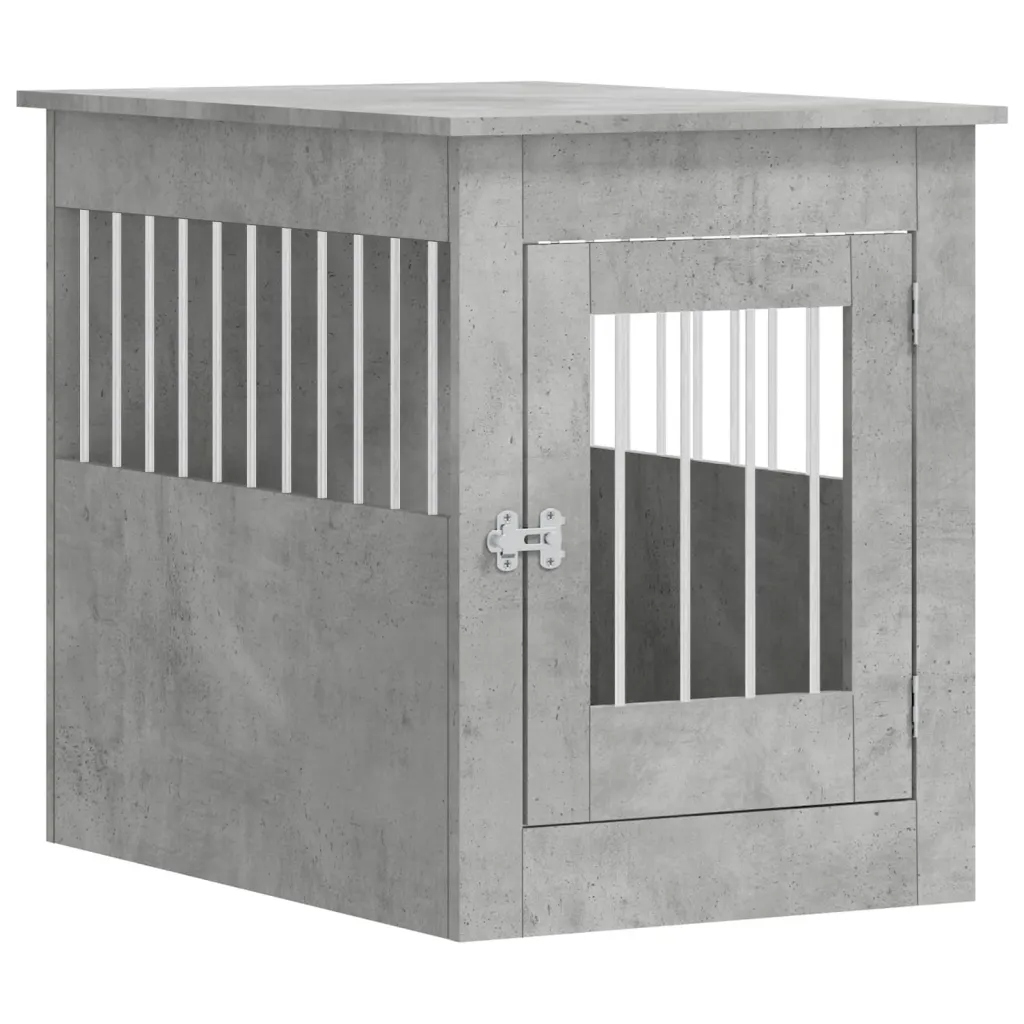 Levně Kotec pro psa, šedý beton 55x80x68 cm, materiál