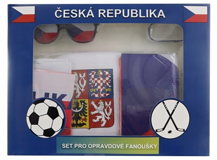 Fandící set Česká republika s kloboukem