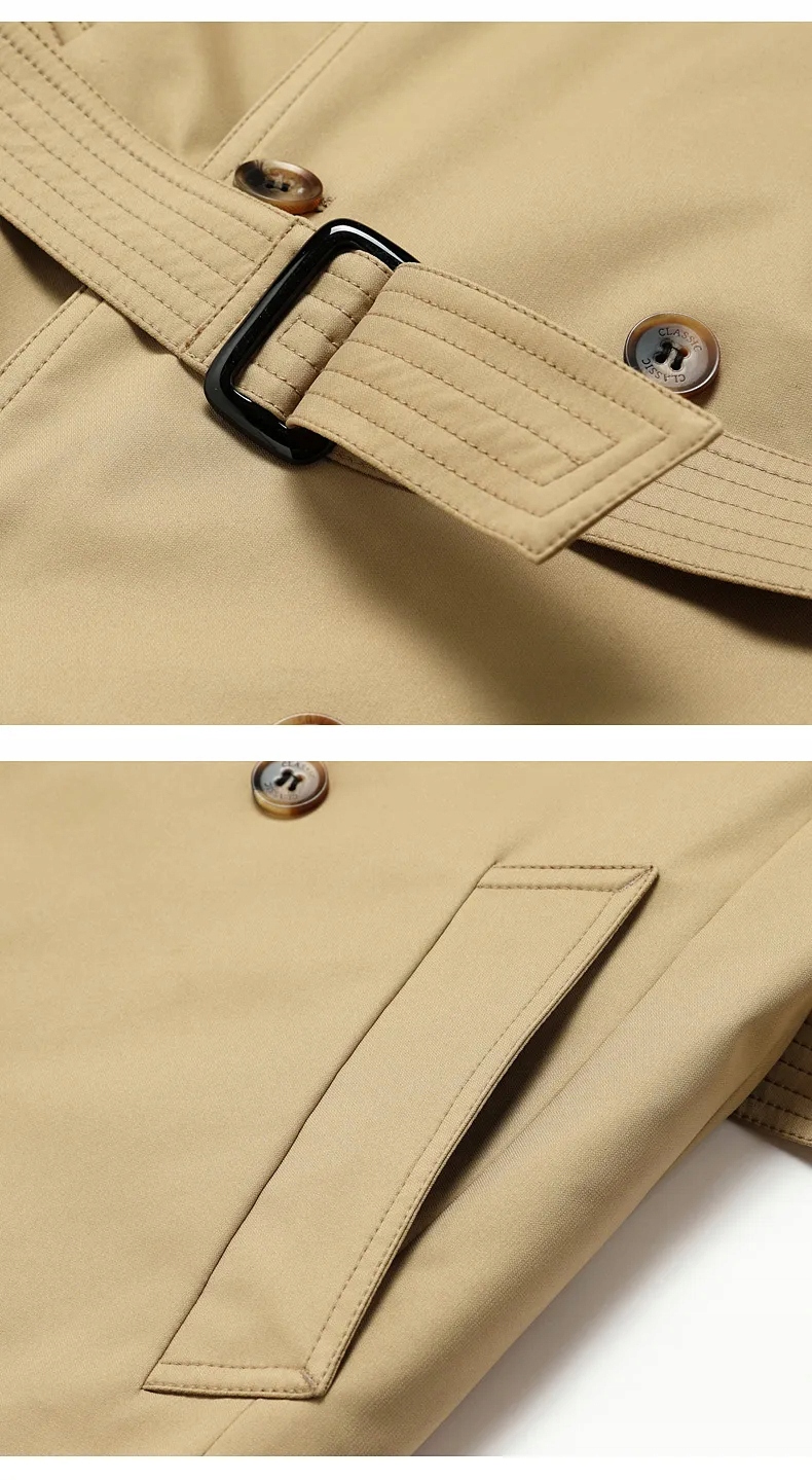 ELEGANCKI DŁUGI MĘSKI PŁASZCZ JESIENNO ZIMOWY Długość przed kolana