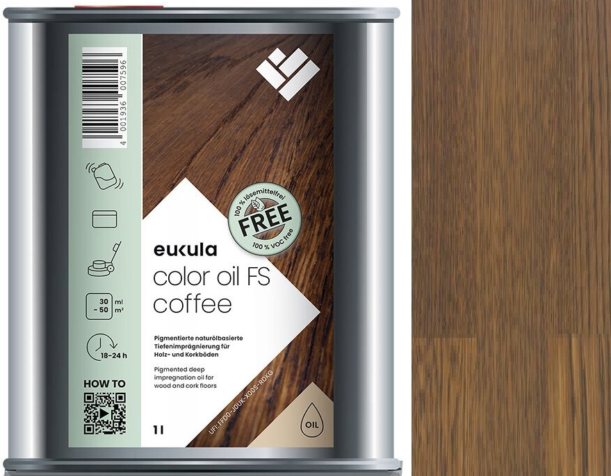 Eukula Color Oil Fs Coffee Káva 1L barvicí olej na dřevo