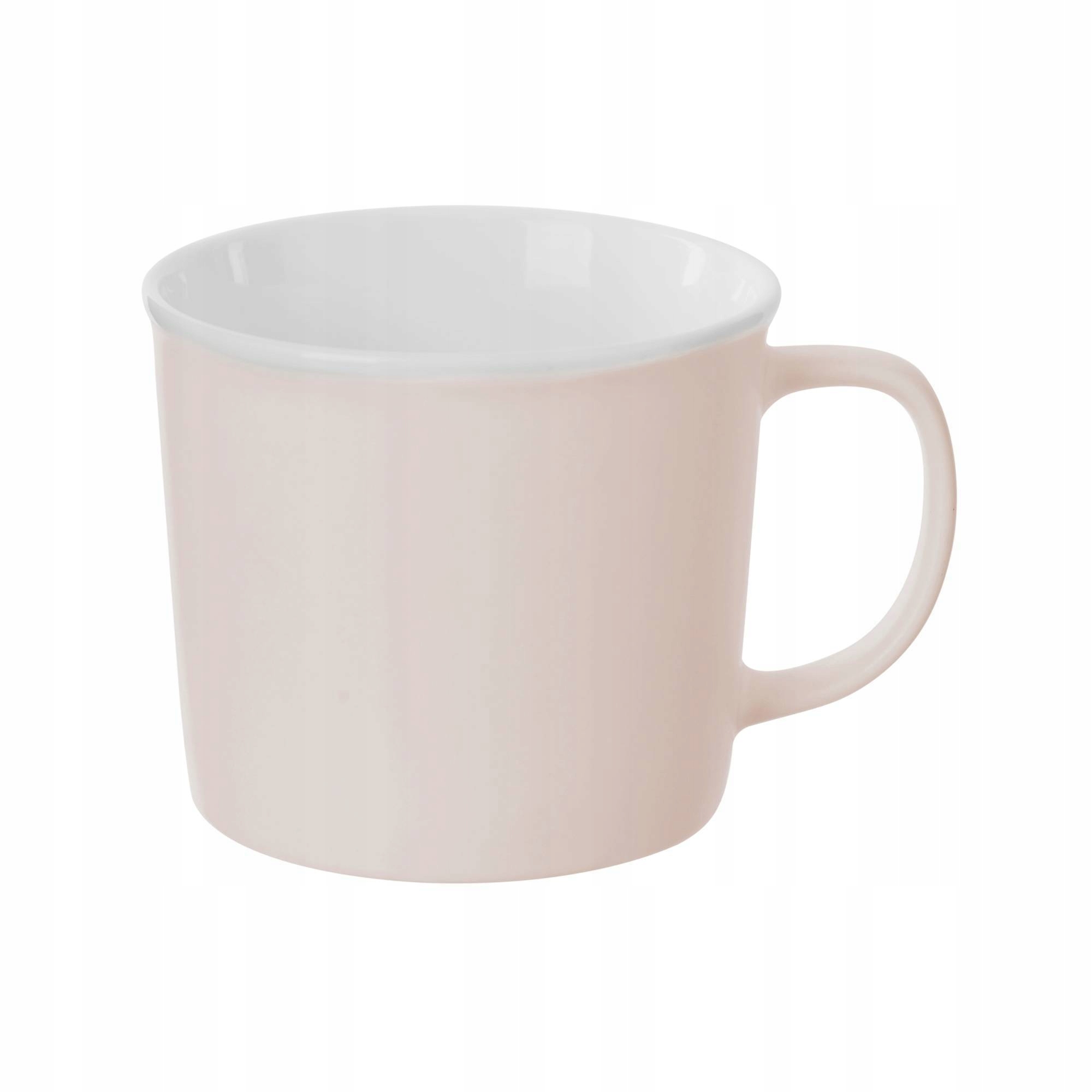 

Kubek Porcelanowy Duży Z Uchem Jasny Róż 380 ml