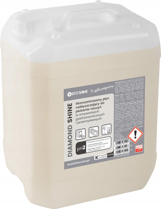 Eco Shine Diamond Shine 10L Nabłyszczacz do zmywarki do płukania naczyń