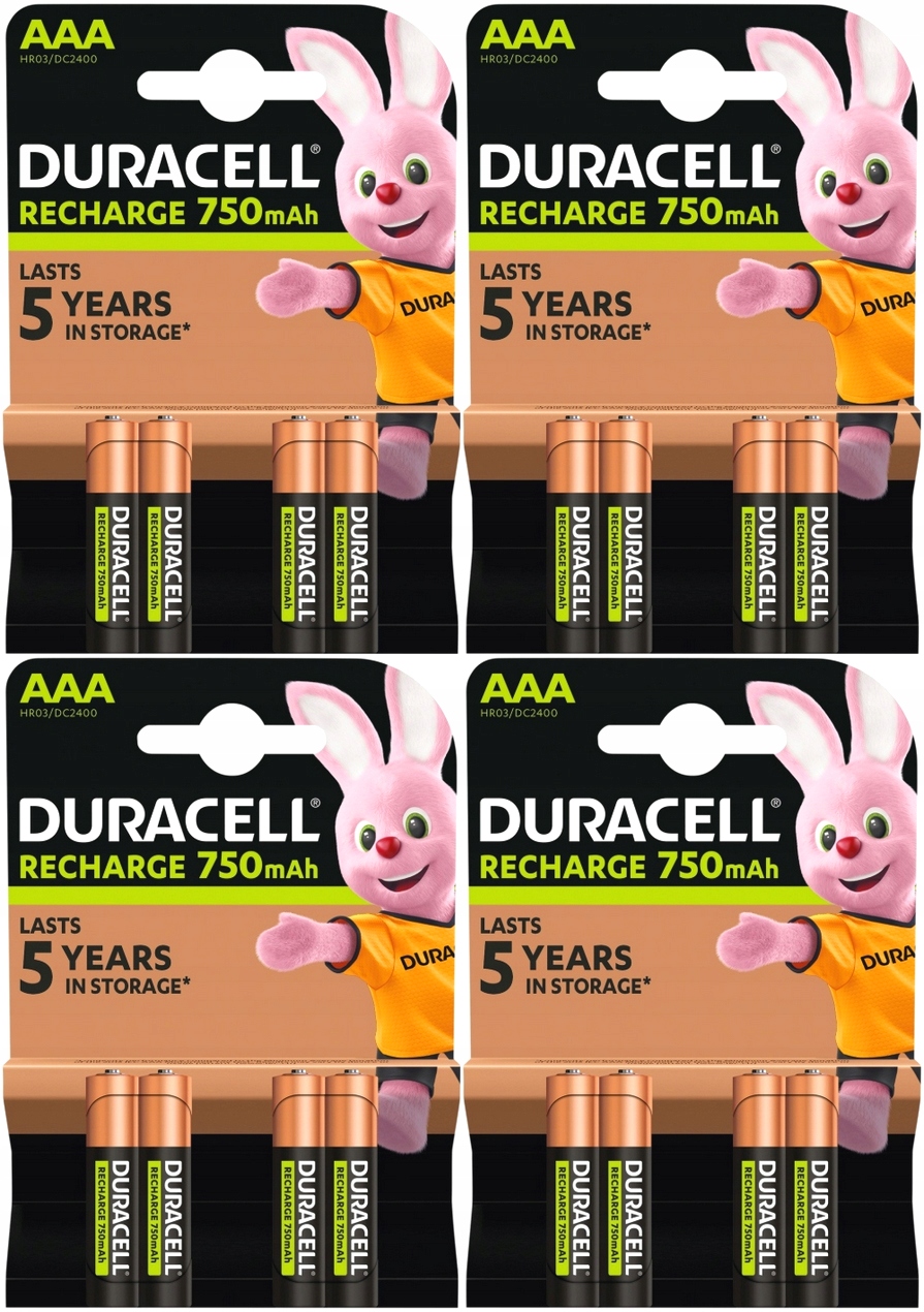 16 x Akumulátorové Baterie Aaa R3 LR3 NiMH 750 mAh 1,2 V Malé Prstíky Duracell