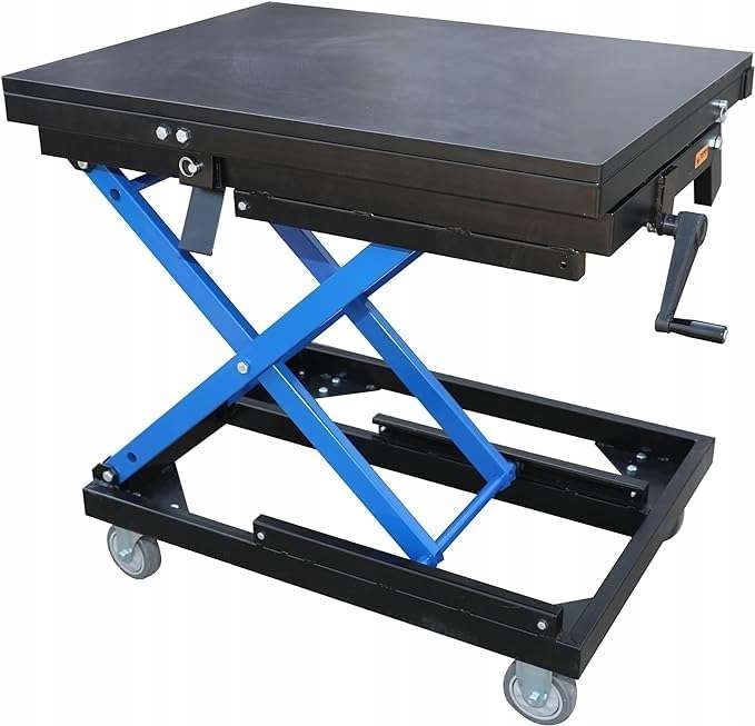 Nožnicový zdvíhací stôl s otočnými gumovými kolieskami do 68 kg 31x23x38 cm
