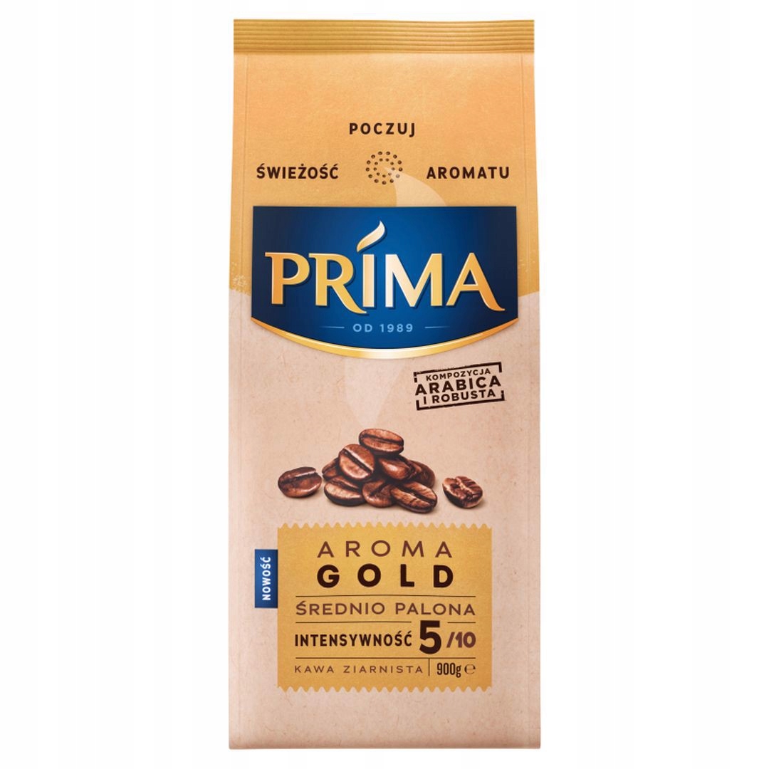 Prima Aroma Gold Káva zrnková 900 g