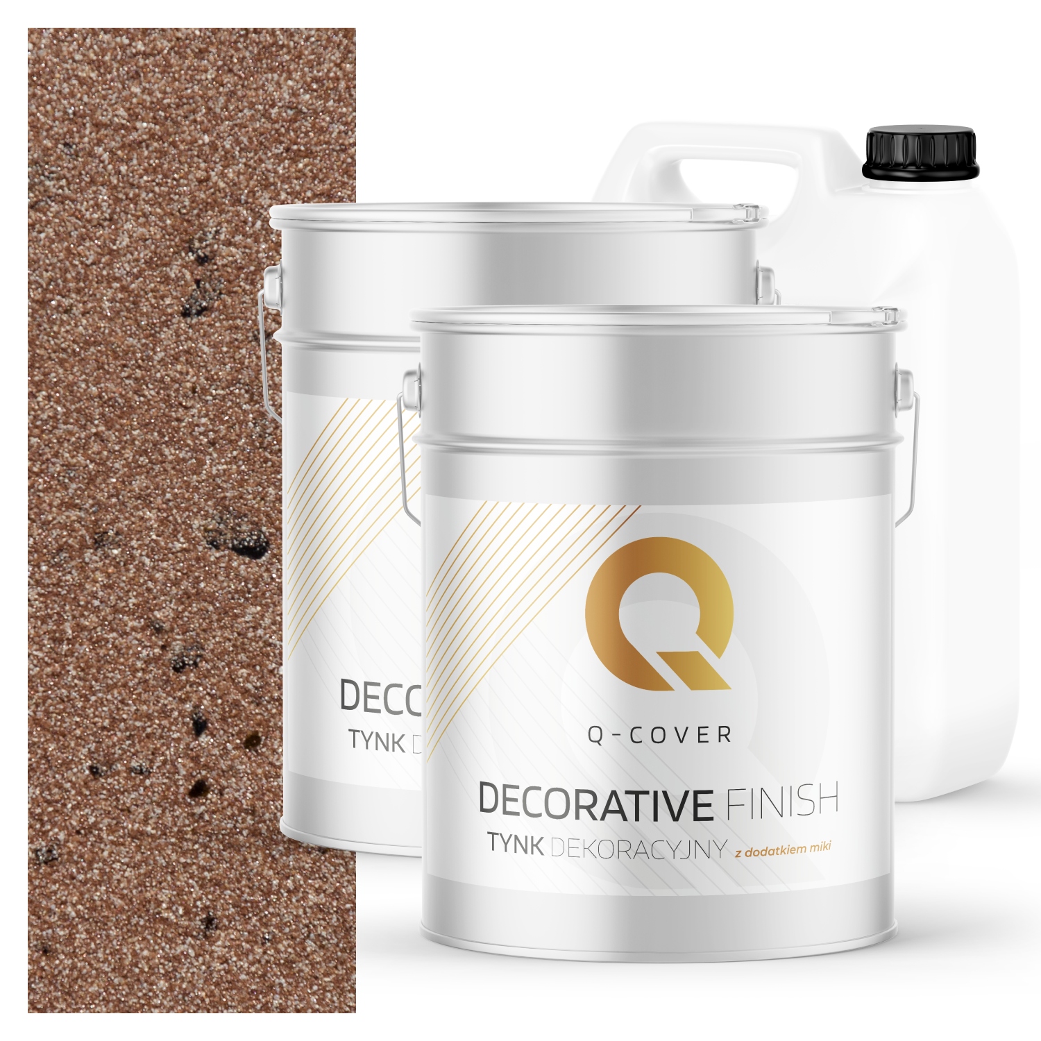 Dekorativní Omítka Sada Na 7 m2 Hnědá S Černou Mikou Zemina D815