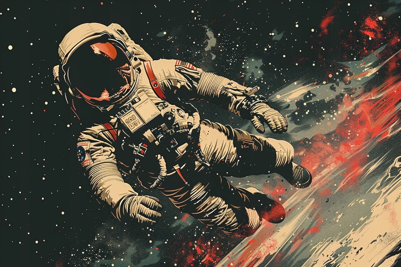 Obraz Na Plátně Canvas Astronauta Vesmír Galaxie Grafika Art 120x80