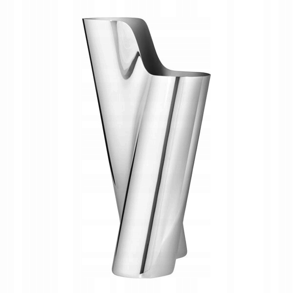 Georg Jensen Lituus Oceľový Váza na kvety 22,8 cm Strieborný lesk