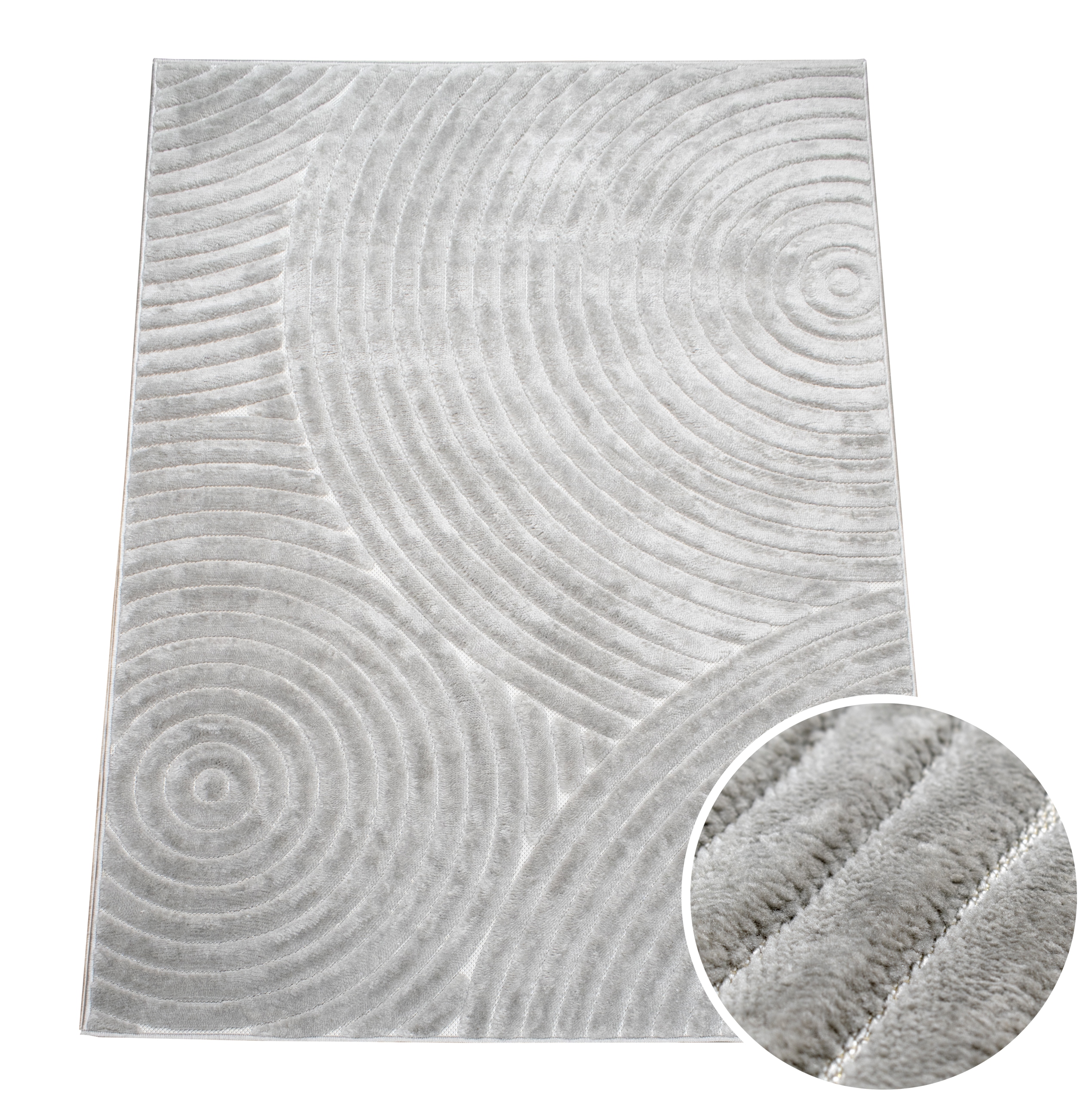 Dywan Do Salonu Pokoju 3D Juno Nowoczesny Płaskotkany Szary 120x170 Dywilan