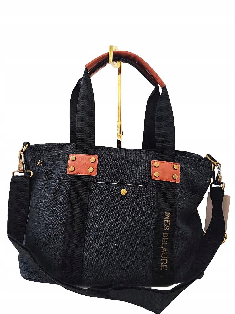 Ines Delaure kabelka shopper černá