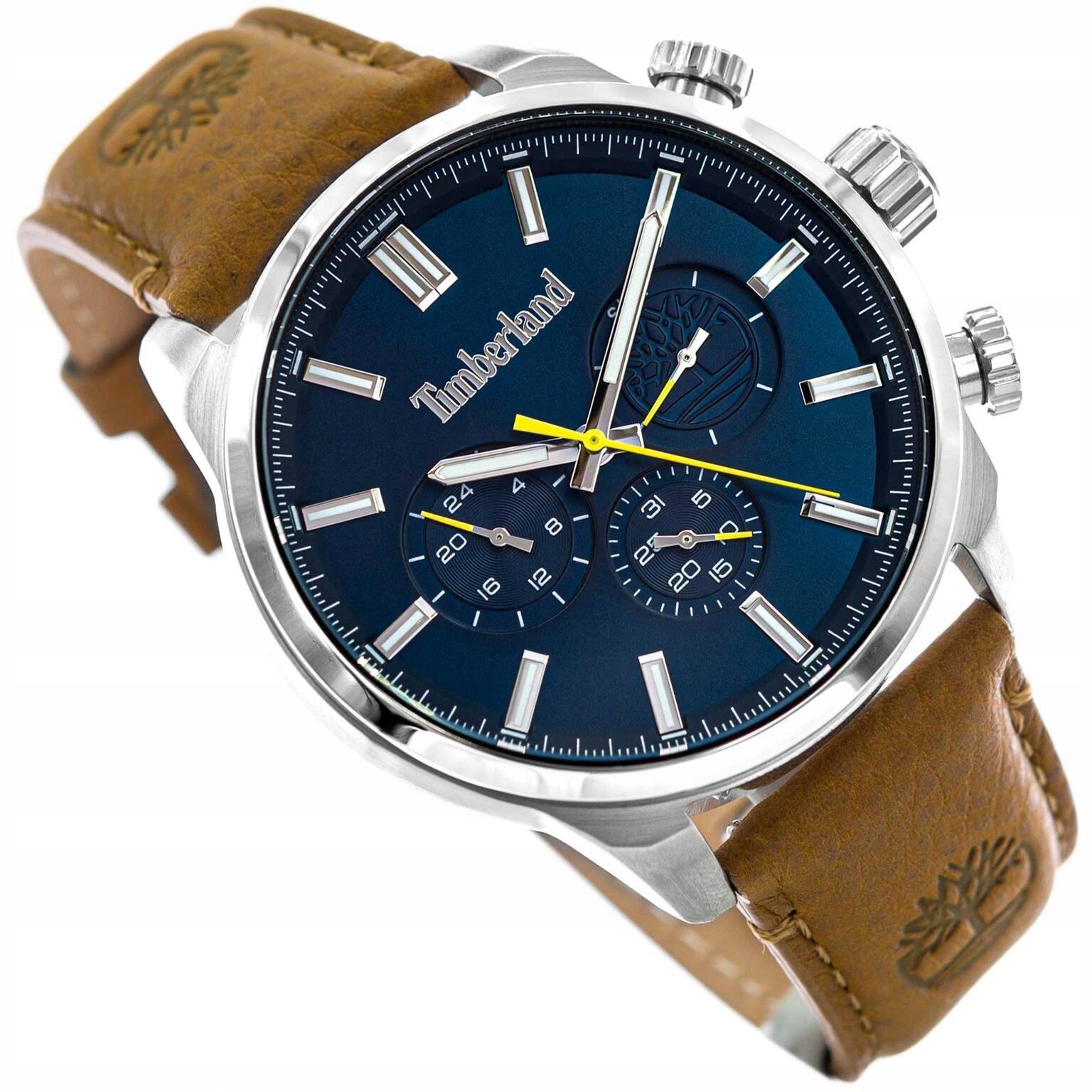 Pánské Hodinky Timberland TDWGF0028702 Henniker II Hnědé Na Řemínku Datumovka