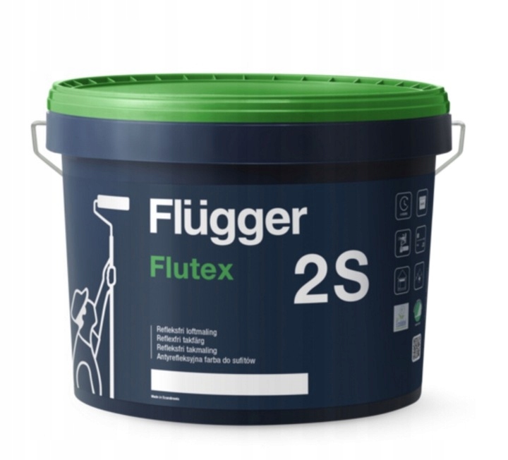 Flugger Flutex 2S Antireflexná Farba Na Stropy 10 L Biela
