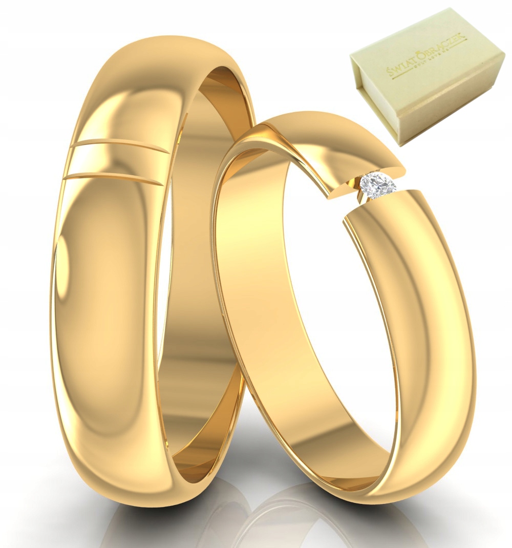 

Wyjątkowa Obrączka Z Nacięciem Złoto 585 Cyrkonia